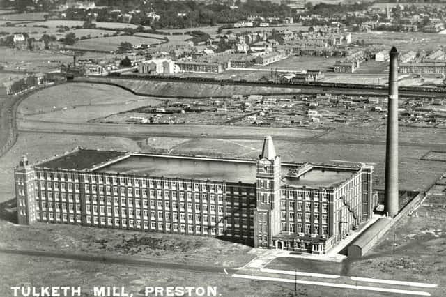 An early view of Tulketh Mill, soon after it was built