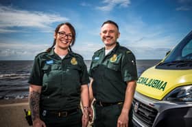 Paramedics Richard and Hannah. NWAS is marking 20 years with a new plan to improve patient care across the North West