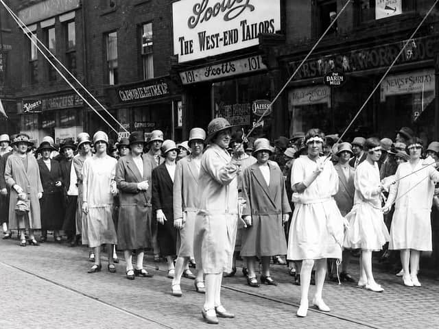 Whit Walkers on Church Street in Preston during the 1920s. A century ago, Whitsuntide brought thousands into the town centre for processions, music, banners and fairground fun