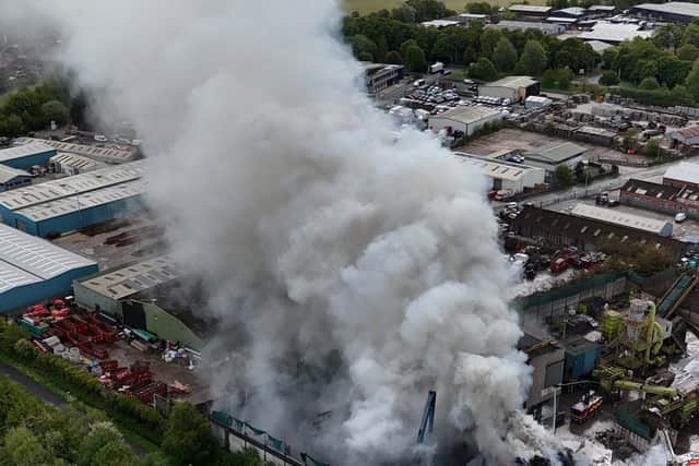Three fire engines and the aerial ladder platform were deployed to the scene and crews used a hose reel jet and the water tower to extinguish the blaze.