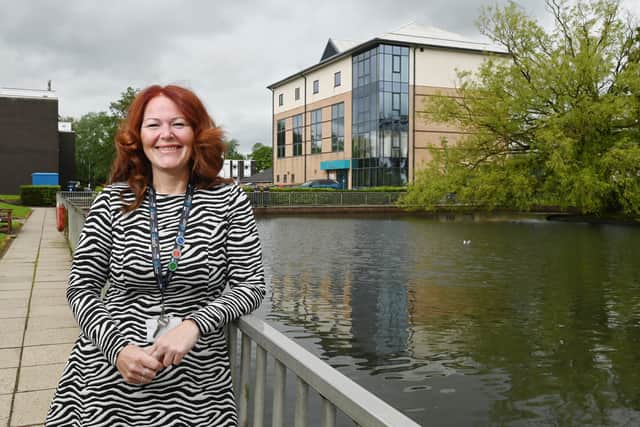 Donna Calder, at The Health Academy, Lancashire Teaching Hospitals in the grounds of Royal Preston Hospital.  Donna details her career journey from cleaning wards to leading student support across Lancashire Teaching Hospitals as she is now Head of student, trainee and placement support.