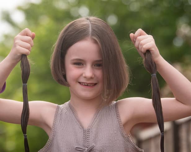 7-year-old Rosa Frith has had her hair cut and donated it to The Little Princess Trust