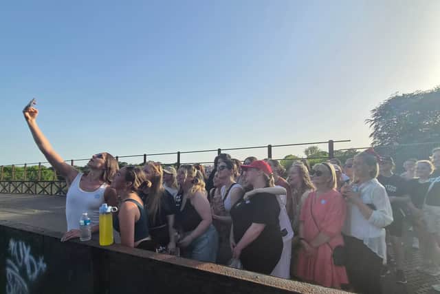Walking and running clubs from across Lancashire came together at Avenham Park, Preston, on the to throw their backing behind the Lancashire Police and Crime Commissioner's #GetTheMessage campaign against violence against women and girls.