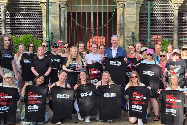 Lancashire walking and running clubs united on May bank holiday (Monday May 25th) to back the #getthemessage campaign against violence towards women and girls.