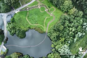 How the stepping stones will look at Martin Mere - artist's impression