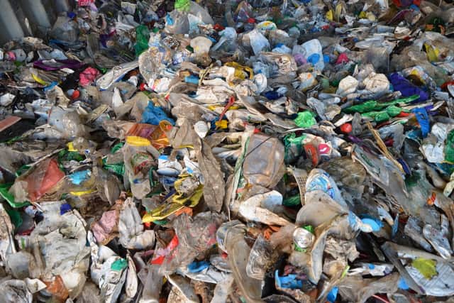 Contaminated waste bale