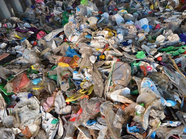 Contaminated waste bale