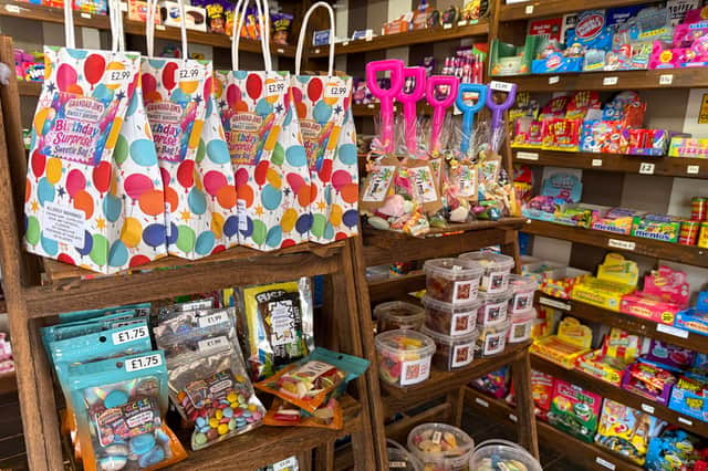 Fun novelty sweet packages at Grandad Jim's, Chorley