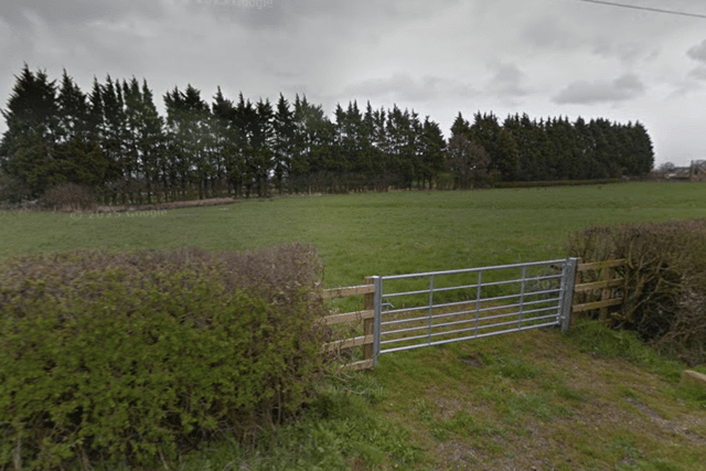 The site on Pudding Pie Nook Lane where plans had been lodged to build nine homes