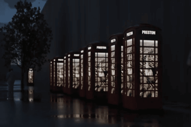 The type of Preston-promoting display that could be seen on the new digital screens