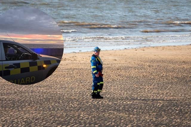 The scene following a fatal sea rescue at Rossall. Picture: HM Coastguard