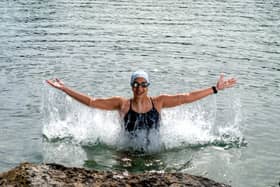Divya Mahajan training for her world record attempt to swim the Oceans Seven