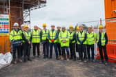 Representatives from the Leyland Town Deal Board, South Ribble Borough Council, Eric Wright Construction, R.P. Tyson Construction Ltd and the Ministry of Housing, Communities and Local Government