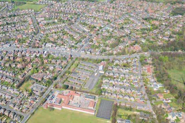 A general aerial view of Penwortham, where Home Office immigration enforcement officers visited two premises on Liverpool Road