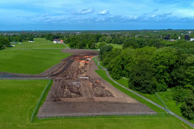 The football pitches on Moor Park are benefiting from the revamp of the nearby lake
