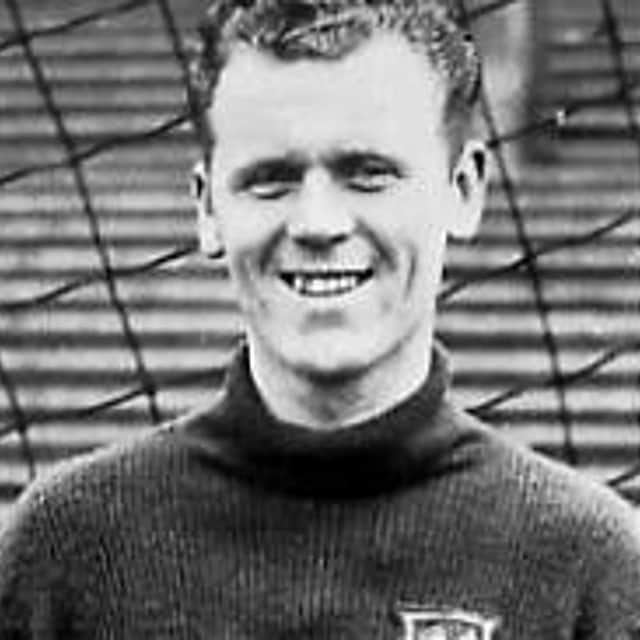 Preston North End goalkeeper Harry Holdcroft, who won two England caps in 1936.