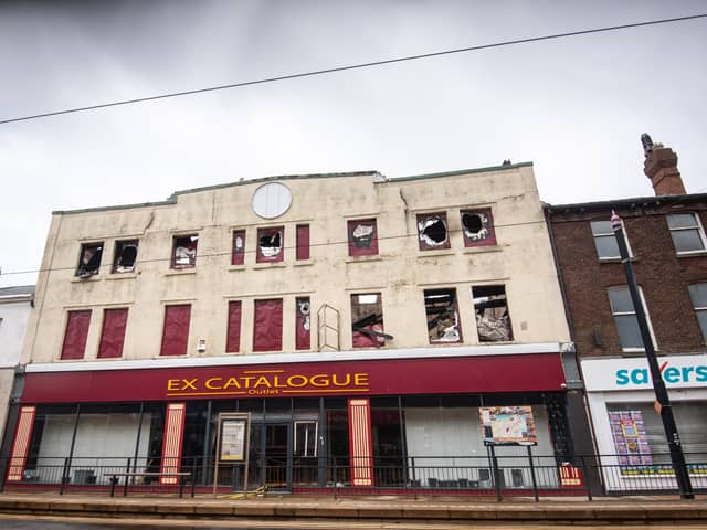 Aftermath of fire at former M&S store on Lord St in Fleetwood