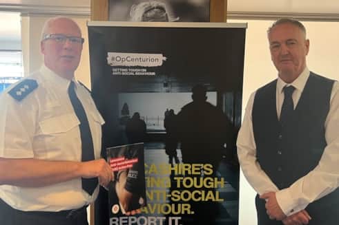 Chief Inspector Chris Abbott, Police and Crime Commissioner Clive Grunshaw