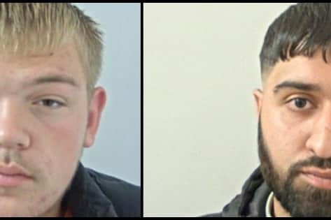 Corey Young, 20, of no fixed address, was jailed for four years and six months and Mohammed Haroon, 24, of Lindsay Street, Burnley, was jailed for two years six months