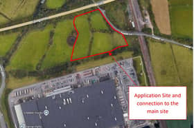 Leyland Trucks solar array plan - the proposed location is marked in red.