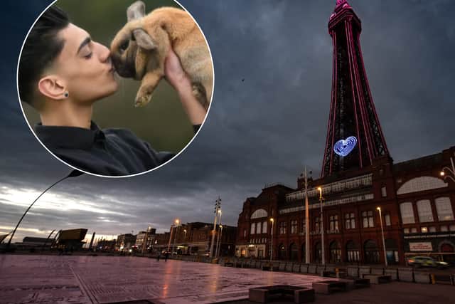 Blackpool Tower was lit up blue in tribute to animal-lover Bailey Lister