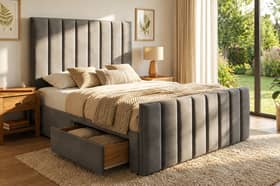 The Rio Divan Bed bundle includes a memory foam mattress, matching headboard and optional storage drawers