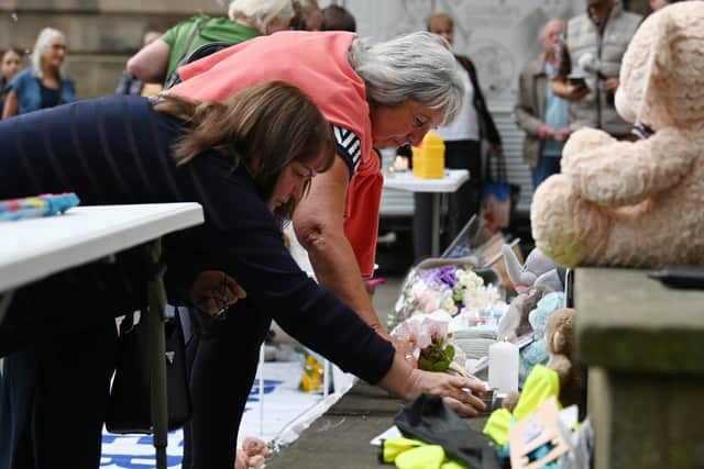 Last month’s vigil for Preston Davey at the Flag Market, Preston.