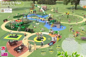 The new playground under construction at Edisford Bridge