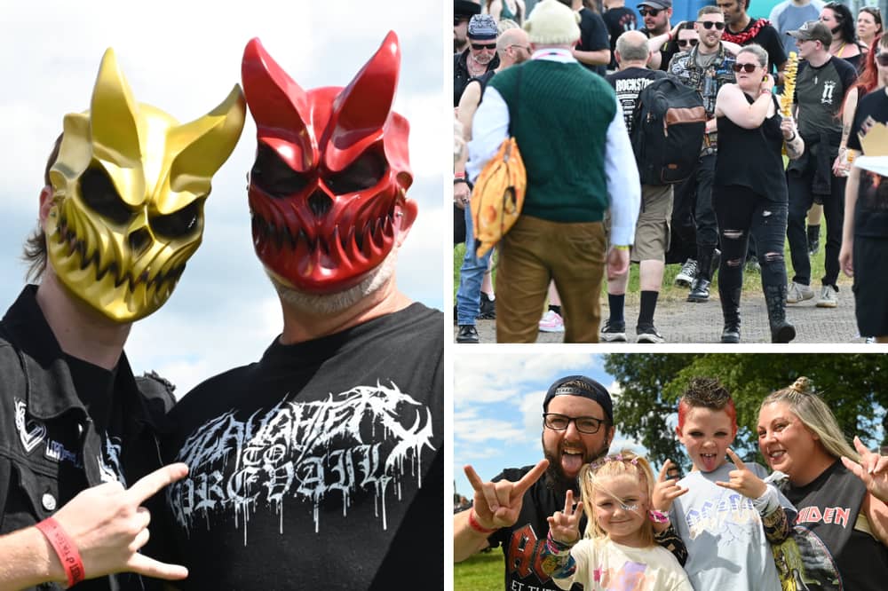 Music fans enjoying the weather and the band at Rock Preston in Moor Park.