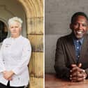 L: Chef Patron‑Director of Northcote, Lisa Goodwin-Allen. R: Author and broadcaster Lemn Sissay OBE 