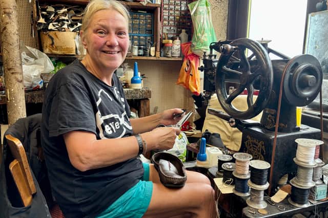 Trish Clarke runs The Lady Cobbler shop in Morecambe's West End