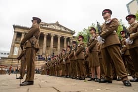 The parade and ceremony to mark the  20th Anniversary of the Duke of Lancaster’s Regiment  and the Cenotaph War Memorial turning 100