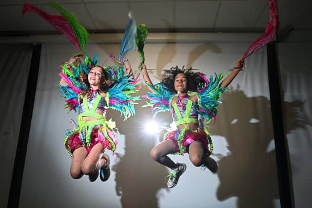 Spectrum Association, a carnival troupe based in Preston, during their weekly practice.