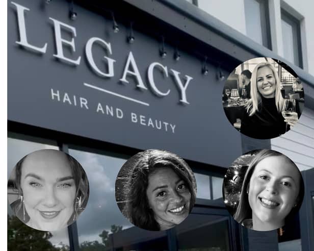 Legacy, Penwortham. Inset from left: Gemma Wheeler, Chantelle Hargreaves, Abi Birchall and top, Denean Horrocks