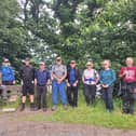 Walkers on an organised walk along the Hodder Way with Ribble Rivers Trust.