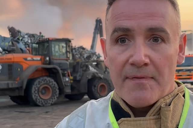 Group Manager and Incident Commander Ian Armistead pictured at the recycling site 