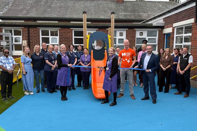 The grand opening of the new fully accessible, children’s play area at Broadoaks Child Development Centre in Leyland