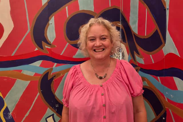Councillor Anna Hindle, the Cabinet Member for Culture and Arts at the MET tent, Preston