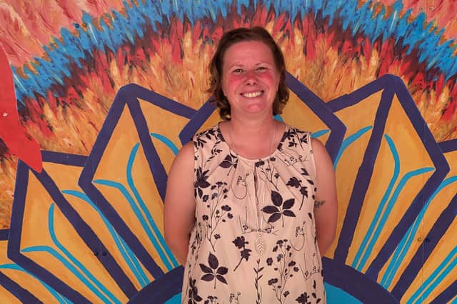 Emma Caffey at the MET tent