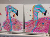 A colourful new mural featuring flamingos has been unveiled at Over Wyre Medical Centre