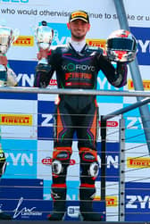 Alfie Davidson was on the podium at Brands Hatch