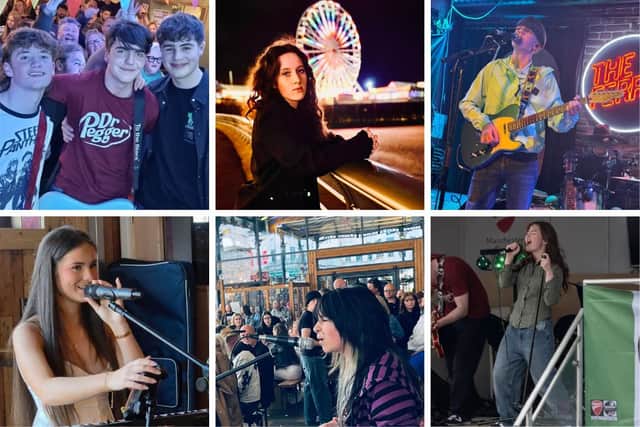 Six of the Preston Youth Music Concert performers (top l clockwise): Koja, Tegan Hughes, Lucas Williams, Lydia Rose, Regan Sanchez and Lois Brooks