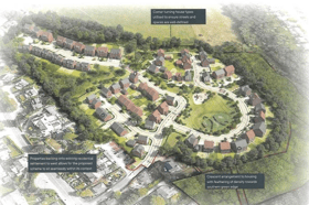 An artist's impression of the proposed housing development.