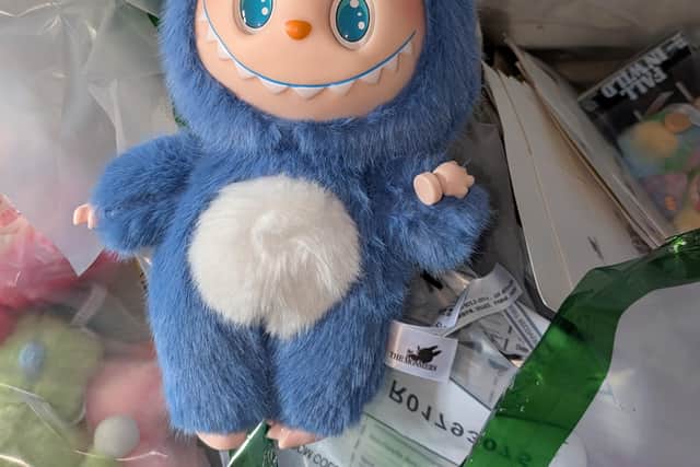 A counterfeit Labubu doll.