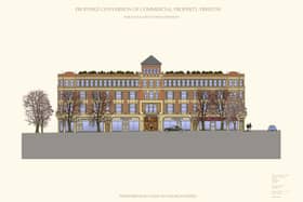 Plus ça change..? An artist impression of a 2005 plan for new flats at the Miller Arcade in 2005