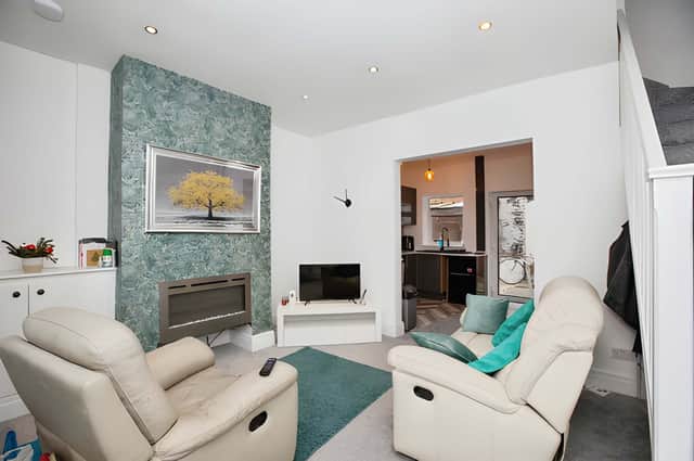 The cosy lounge provides a comfortable retreat for relaxing and spending time at home.