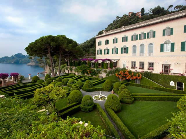 The historic La Cervara overlooks the Ligurian Sea, with its beautifully restored Renaissance gardens and former Benedictine abbey creating one of the Italian Riviera's most spectacular settings.