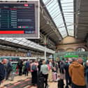 The scenes at Preston Station at 15:40pm today as disruptions affect the whole North West rail network.