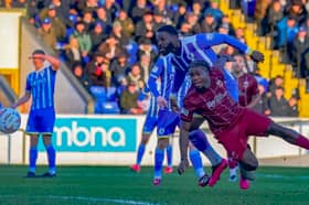 Anjola Popoola scores against Chorley