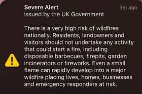 The alert was received by millions of mobile devices at 7pm on August 14.